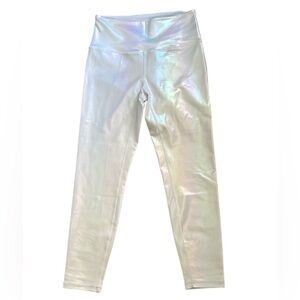 ZYIA Active White Unicorn Luxe Shimmer Leggings Size 6-8